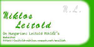 miklos leitold business card